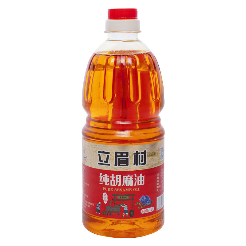 宁夏西吉县立眉村清香型胡麻油1.8l/桶