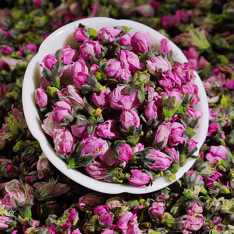 天然桃花茶正宗精品桃花花苞花蕾泡水喝养生茶三月桃花花草茶