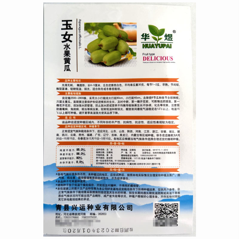 玉女黄瓜种子水果黄瓜芽率高早熟节节有瓜露地大田种植