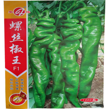 螺丝椒种子早熟杂交螺丝椒王辣椒种子厚皮大果陇椒皱辣味浓