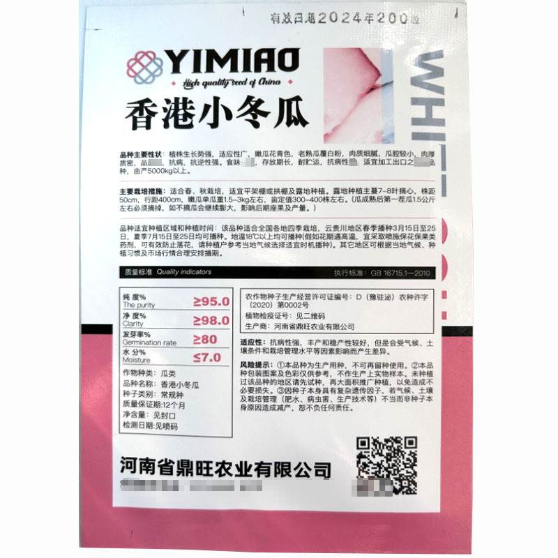 香港小冬瓜种子实心肉质细腻瓜腔较小基地大田选种