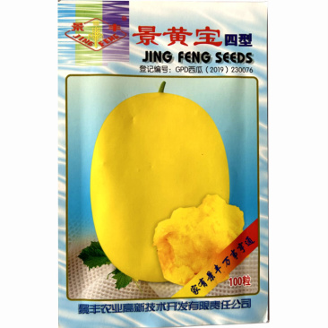 景黄宝四型早熟黄皮黄瓤高圆形小西瓜种子籽糖度14度