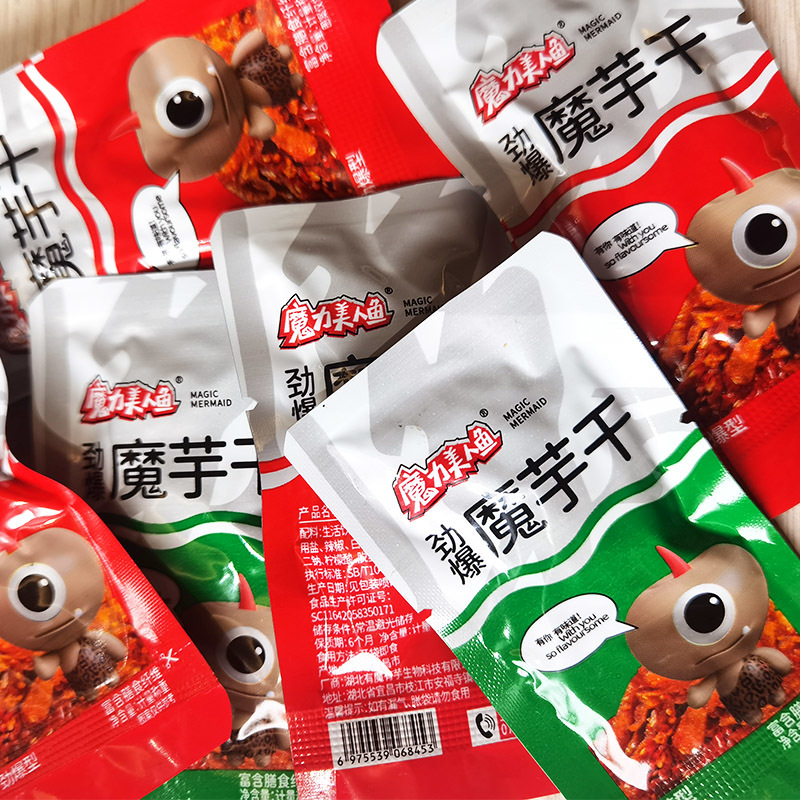 劲爽香辣魔芋干即食麻辣美食魔芋爽休闲零食小吃辣条批发50