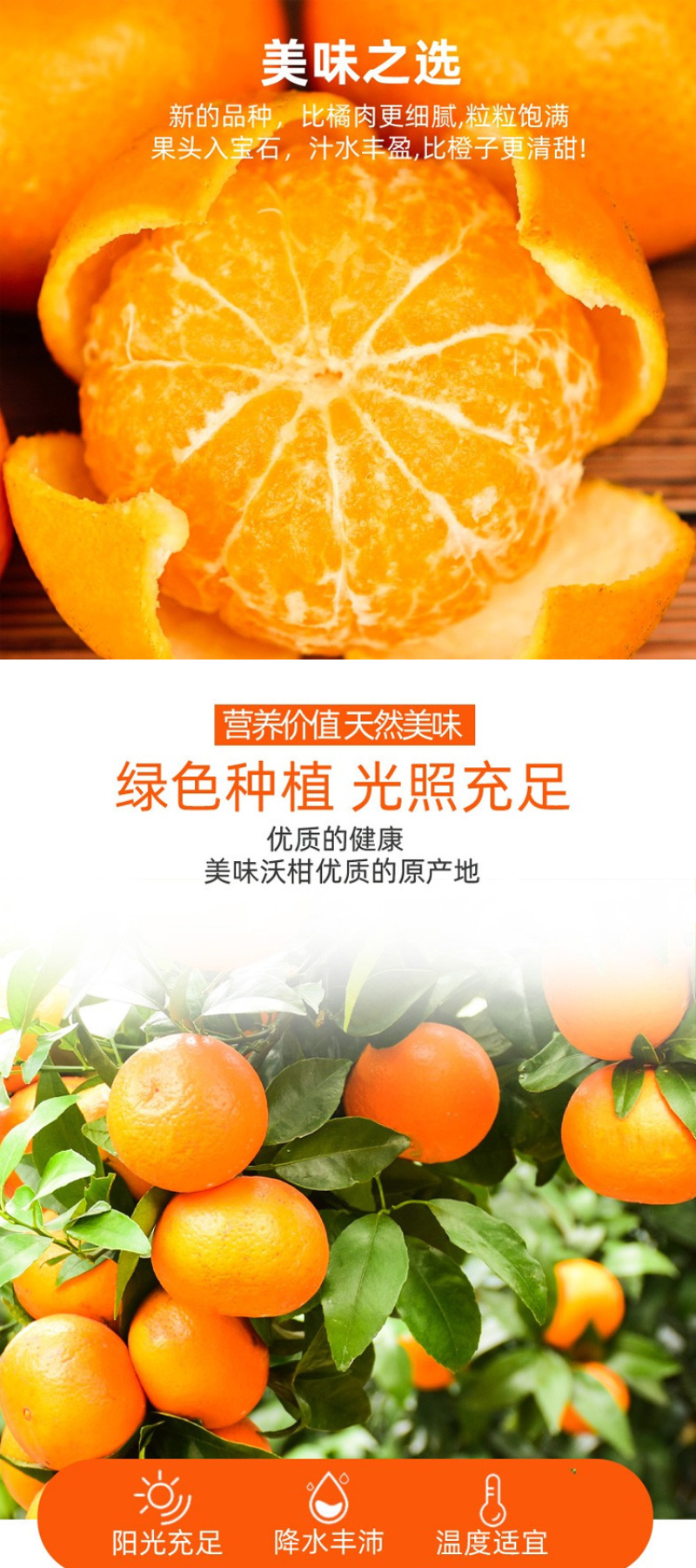 正宗德保精选沃柑一口爆汁酸甜可口