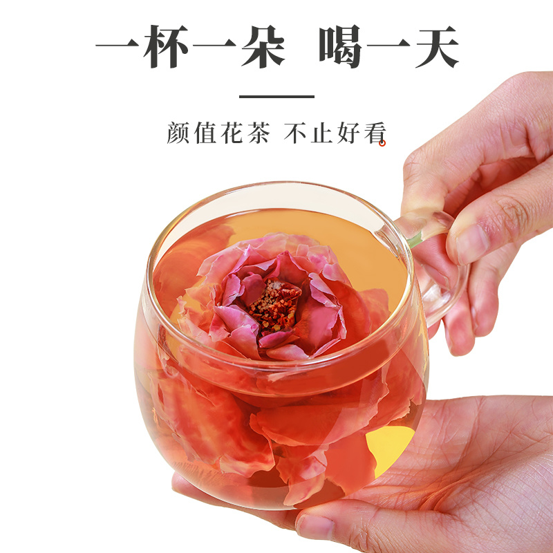 正宗云南墨红玫瑰花茶大朵无硫墨红玫瑰花干食用泡茶干花菊花