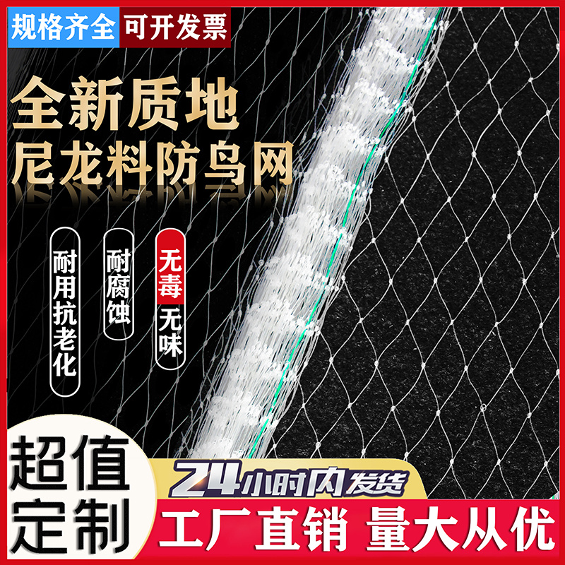 防鸟网果树防鸟用网葡萄樱桃果园菜地尼龙线纱网丝网大棚鱼塘