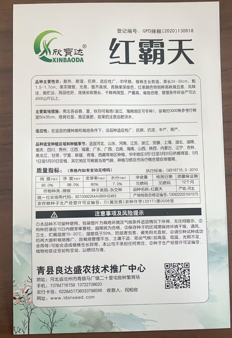 红霸天长辣椒种子耐热耐湿中早熟适应性广耐贮运产量高