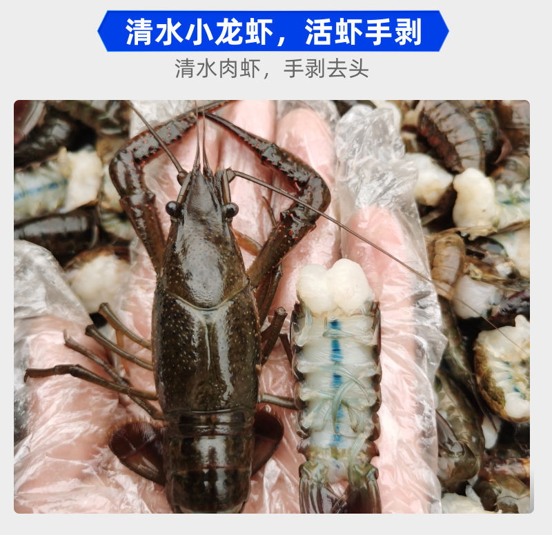 【顺丰包邮】潜江小龙虾手剥虾尾23年新虾产地直发