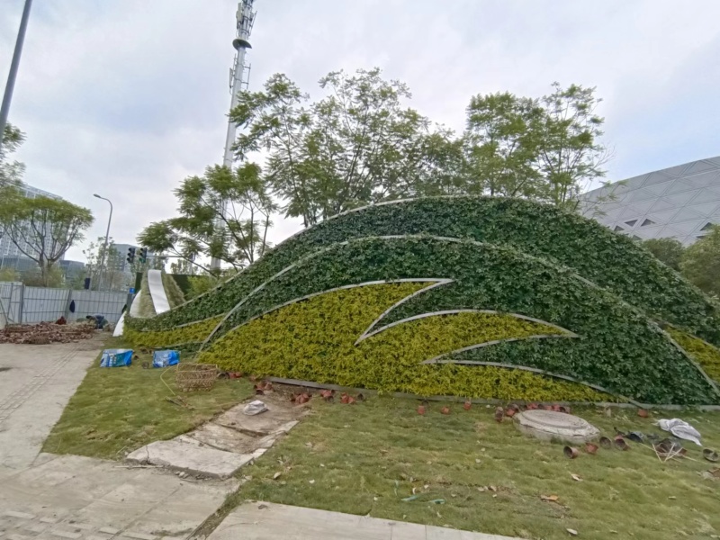 四川仿真雕塑厂制作绢花造型植物雕塑定制