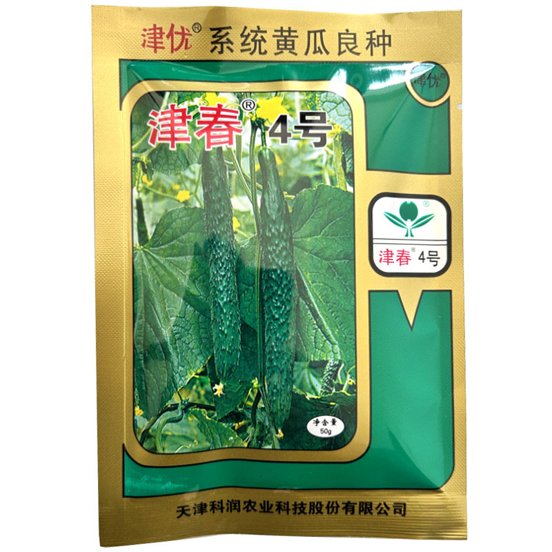 黄瓜种子津春4号黄瓜种50g春秋露地全雌油绿杂交密刺