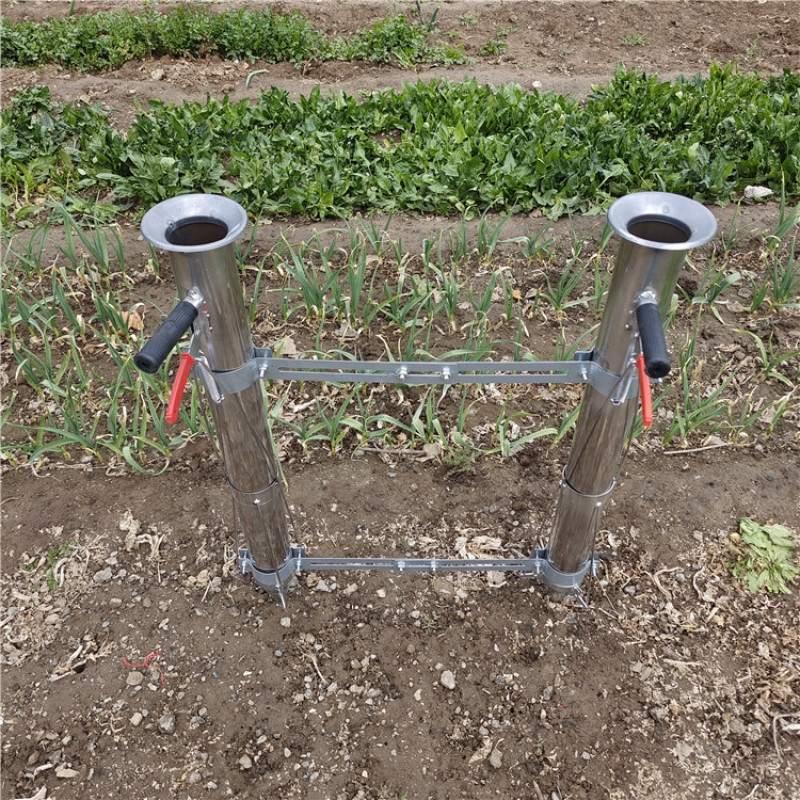 小型蔬菜移栽机不锈钢辣椒栽苗机手持式西红柿栽苗器