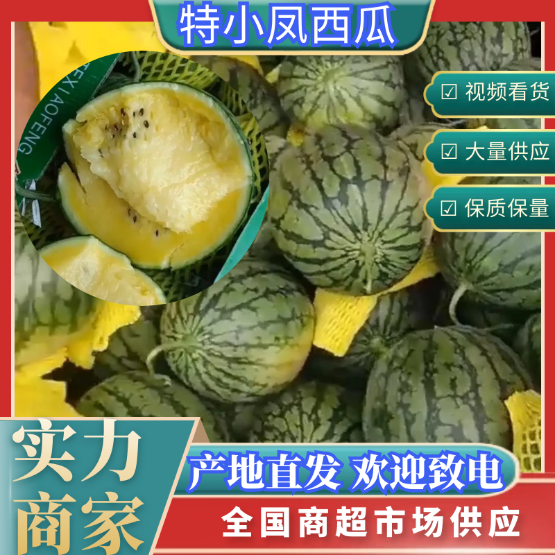 江苏西瓜特小凤西瓜产地直发保质保量可视频看货