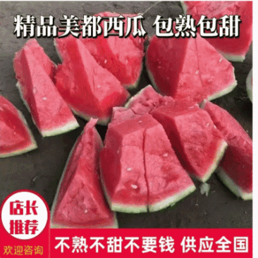 【实力商家】精品美都无籽西瓜现摘现发包熟包甜