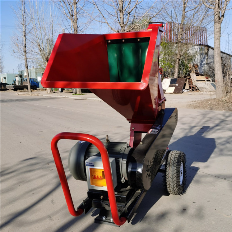 果园卧式树木粉碎机园林葡萄枝粉碎机家用汽油树枝碎枝机