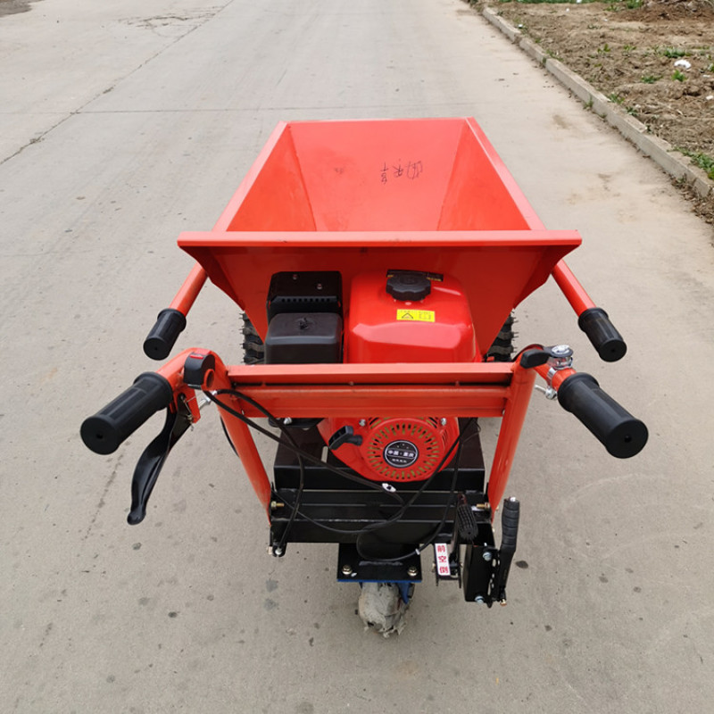 工程建设运料手推车汽油机手推车小型汽油灰斗车