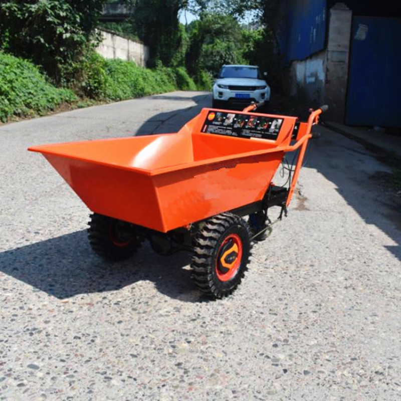 工程建设运料手推车汽油机手推车小型汽油灰斗车