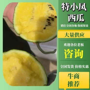 江苏东台精品特小凤西瓜黄心西瓜皮薄多汁,全国发货量大从优
