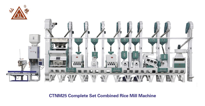 湖北天门仙粮中型商用组合碾米机6LN-15/15SF
