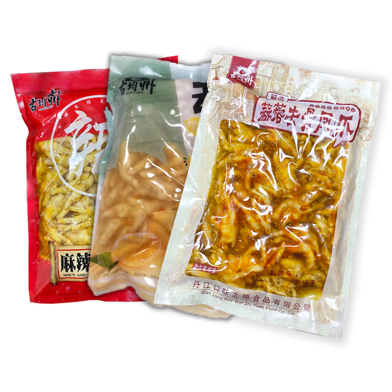 无骨鸡爪子蒜香麻辣卤味熟零食商用批发柠檬酸辣脱骨去骨凤爪