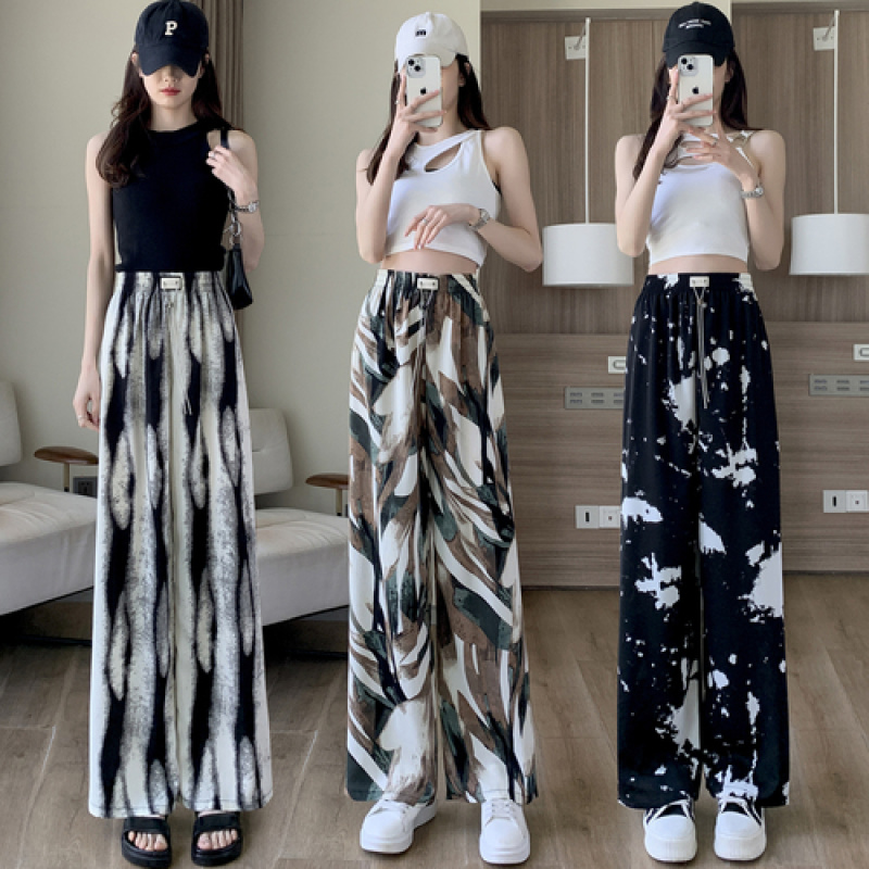 阔腿高腰显瘦休闲裤女2023夏季度假风防晒宽松百搭阔腿拖