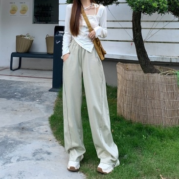 网红大鱼鳞春夏装美式高街卫裤女阔腿香蕉裤工装裤