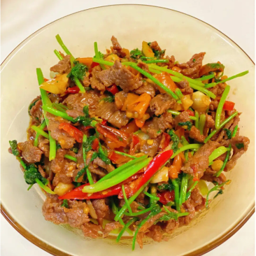 小炒黄牛肉180g/袋预制菜成品菜肴厂家直销