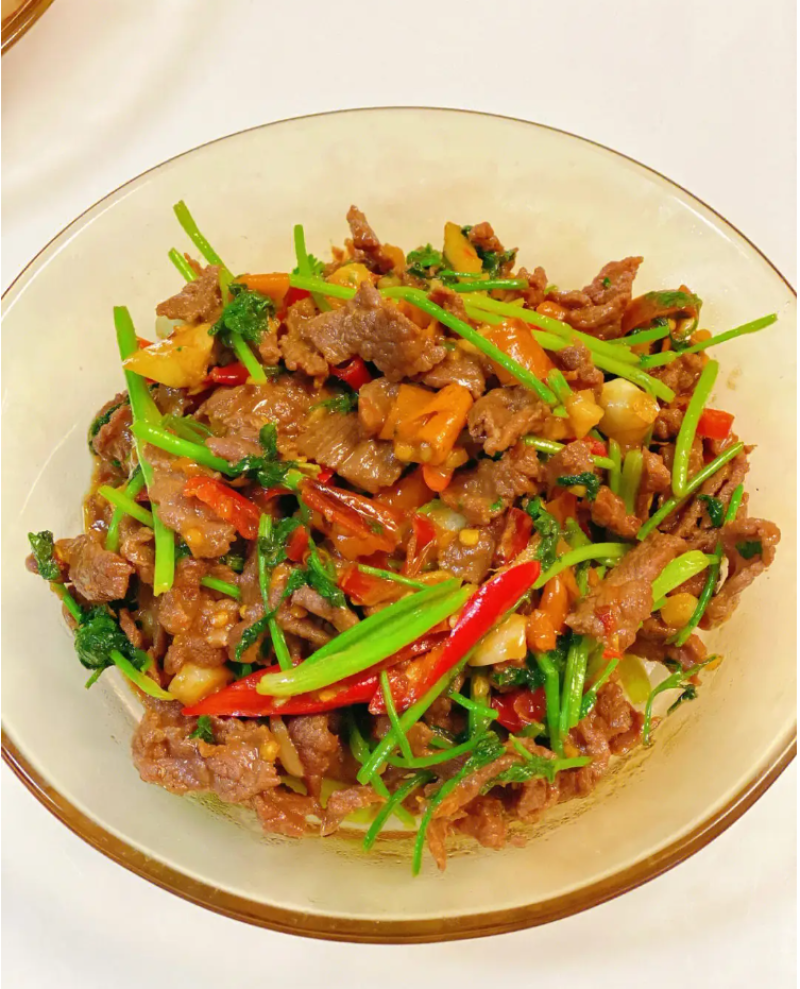 小炒黄牛肉180g/袋预制菜成品菜肴厂家直销