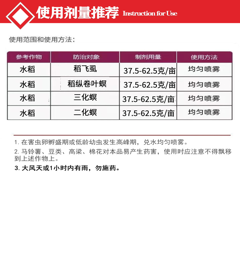 80%吡虫杀虫单水稻稻纵卷叶螟稻飞虱二化螟三化螟农药杀虫