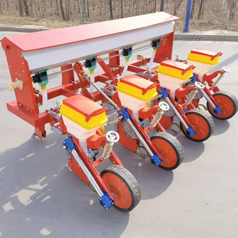 厂家直销四轮拖拉机带悬浮玉米大豆精播机4行玉米播种机