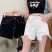 牛仔短裤女2023夏季弹力高腰明线破洞流苏A字阔腿包臀热