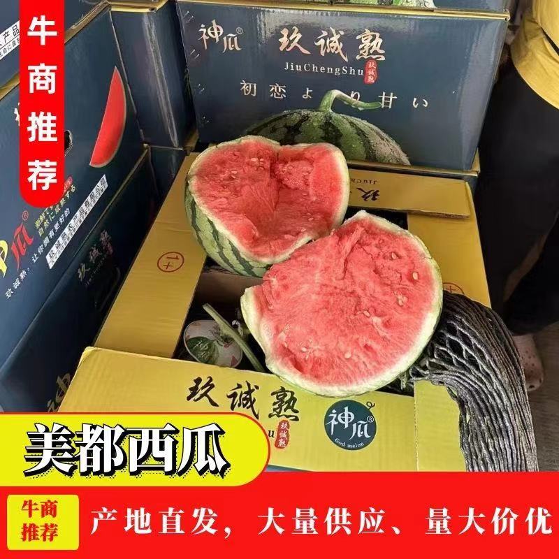 【荐】甘肃西瓜平凉无籽美都西瓜产地直销货源充足欢迎来电订购