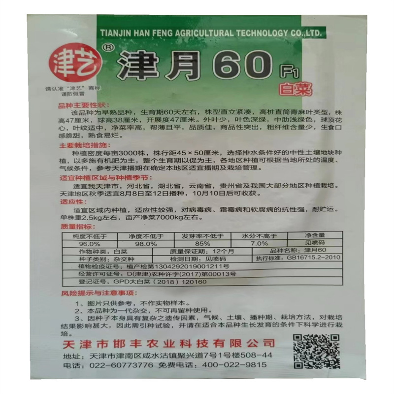 高桩直筒青麻叶白菜种子早熟天津青麻叶白菜种子口感脆甜