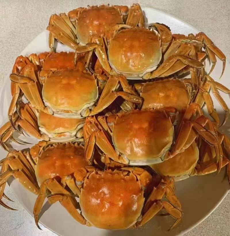 盘山稻田河蟹，大量上市，肉质鲜嫩，风味独特，营养丰富。