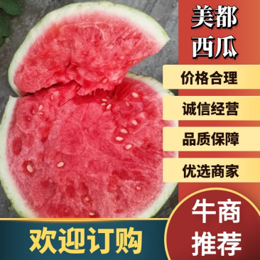 陕西产地无籽美都西瓜，美都西瓜，大量上市保质保量基地发