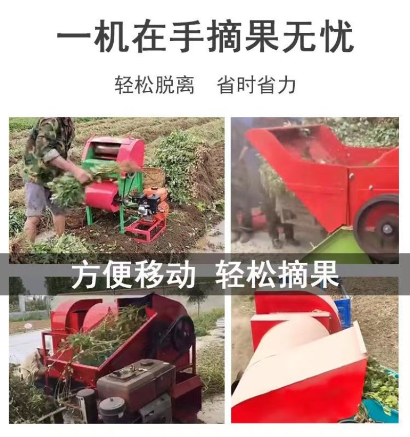 花生摘果机干湿两用摘花生机多用自动上料自动装袋花生去秧机