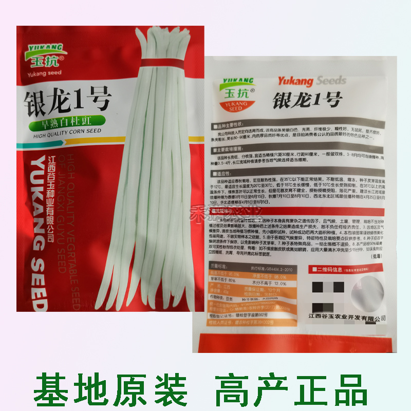 银龙一号白豆角种子白豇豆种籽三尺白玉白豆角种子豇豆种子