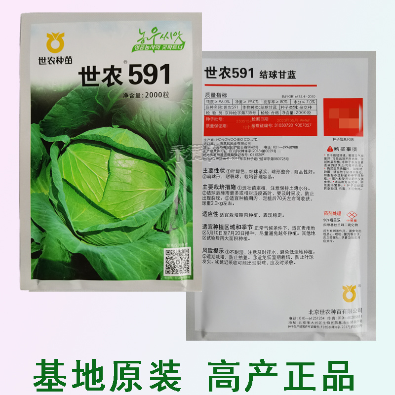 591平顶甘蓝种子高产包菜卷心菜莲花白种籽春秋甘蓝种子