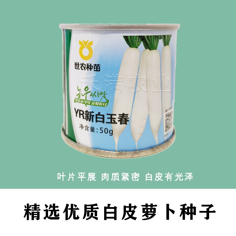 基地优品世农白玉春白萝卜种子耐寒白萝卜种子秋科季种白玉萝