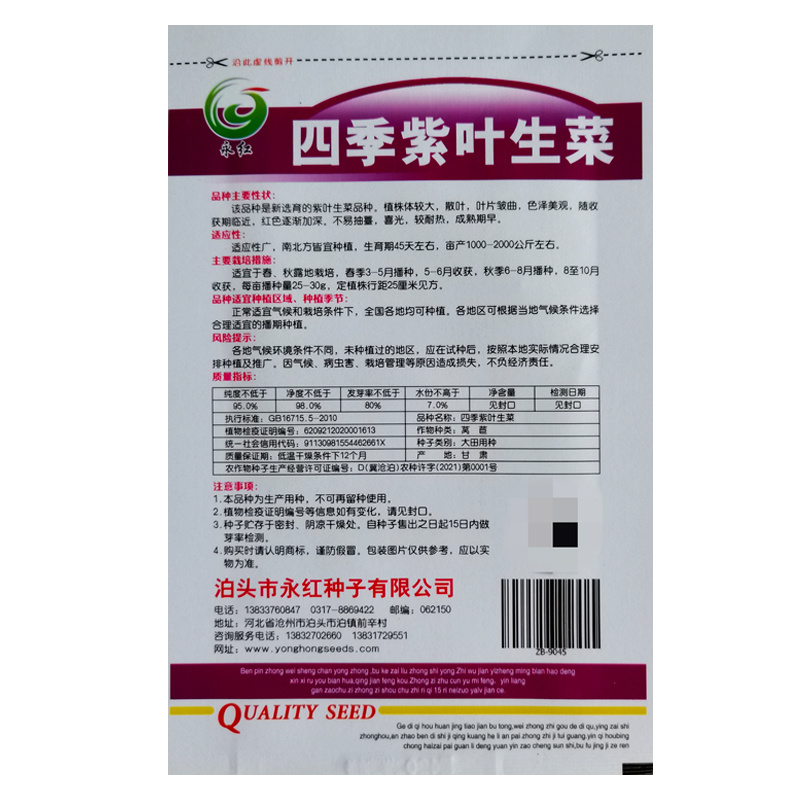 紫叶生菜种子有机菜种子四季耐寒生菜种子