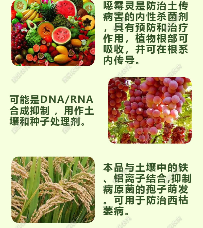 恶霉灵98%原粉根腐死棵立枯青枯枯萎土壤消毒杀菌剂