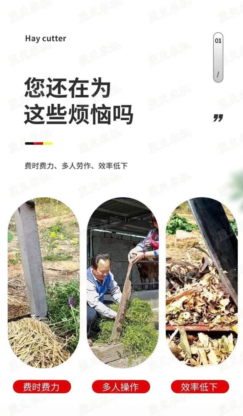 铡草揉丝机多功能干湿两用牛羊养殖机械家用切草碎草打草机