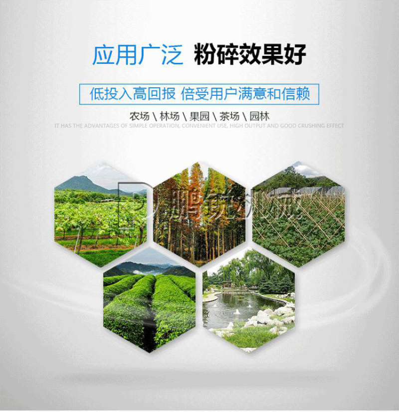 中型干湿木料粉碎机多功能园林绿化碎枝机灌木废木材粉碎