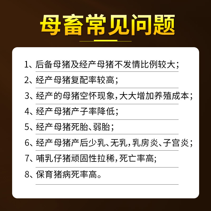 母猪保健饲料套餐母猪四宝产仔多补气血净化排毒母猪4宝