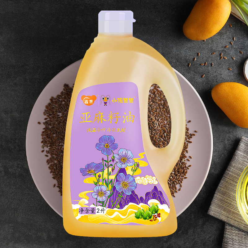 【一件代发】新品经典亚麻籽油桶装2L