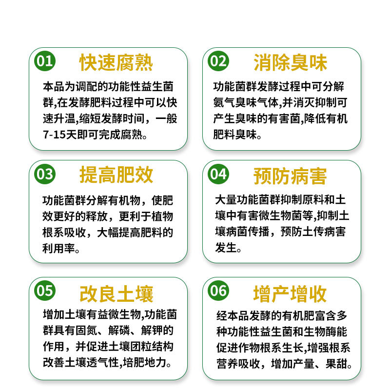 【包邮】有机肥发酵剂鸡粪牛粪羊粪猪粪农家肥粪便腐熟剂
