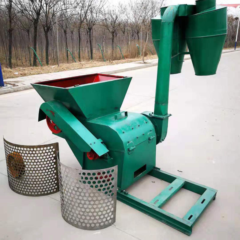 现货玉米秸秆粉碎机，花生秧破碎设备电动除尘锤片式粉碎机