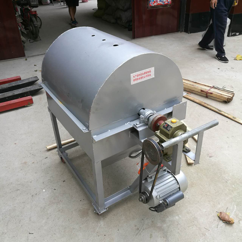 供应多功能燃气炒大豆机价格家用卧式滚筒炒货机多少钱
