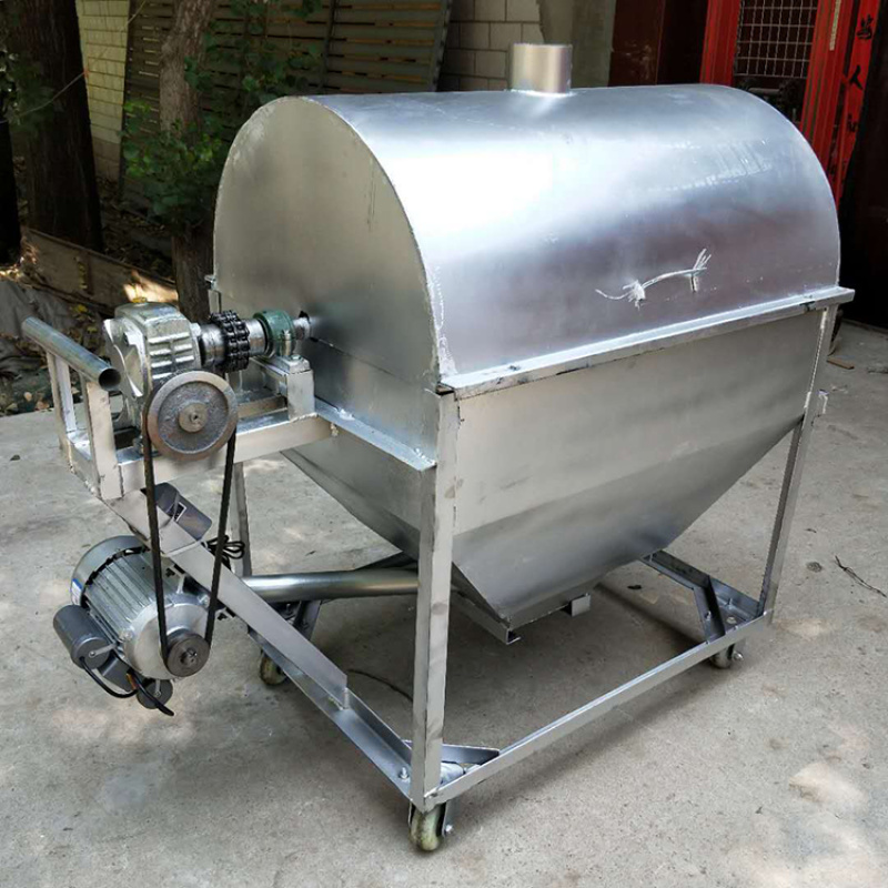 供应多功能燃气炒大豆机价格家用卧式滚筒炒货机多少钱