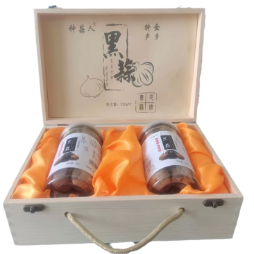 黑蒜金乡独头120天发酵精品黑大蒜头山东特产零食高端礼盒