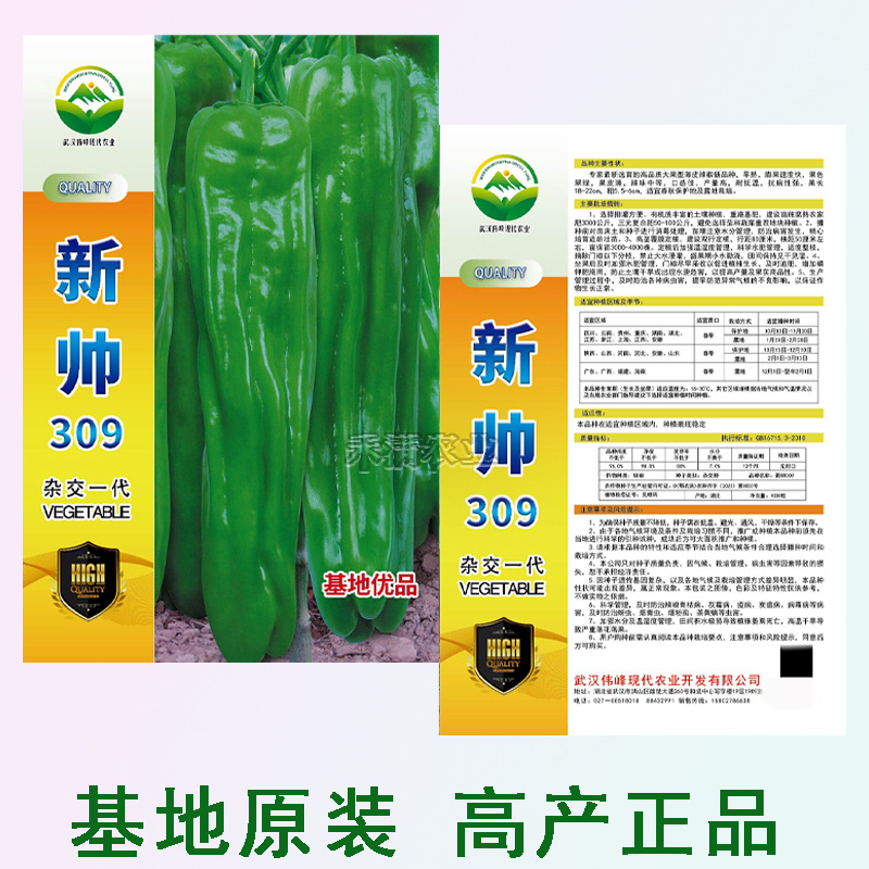 新帅309香辣皱皮辣椒种子皮薄质脆辣早熟辣椒种籽基地优品